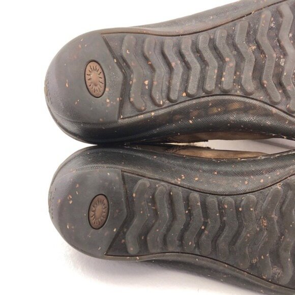 UGG Bettey Brown Leather Slip on Loafers 8 - Picture 10 of 13